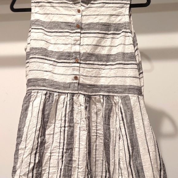 Indian Branded Asymmetrical Pure linen midi Dress with side pockets - Picture 4 of 5